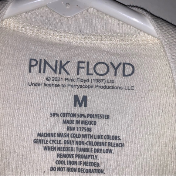 Pink Floyd Rainbow Prism Retro Crewneck Cutoff Sleeves Top - Picture 3 of 5